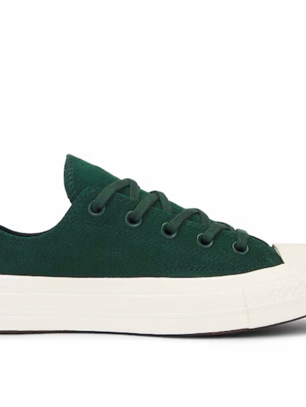 Converse Low Top Sneakers in Forest Green and White